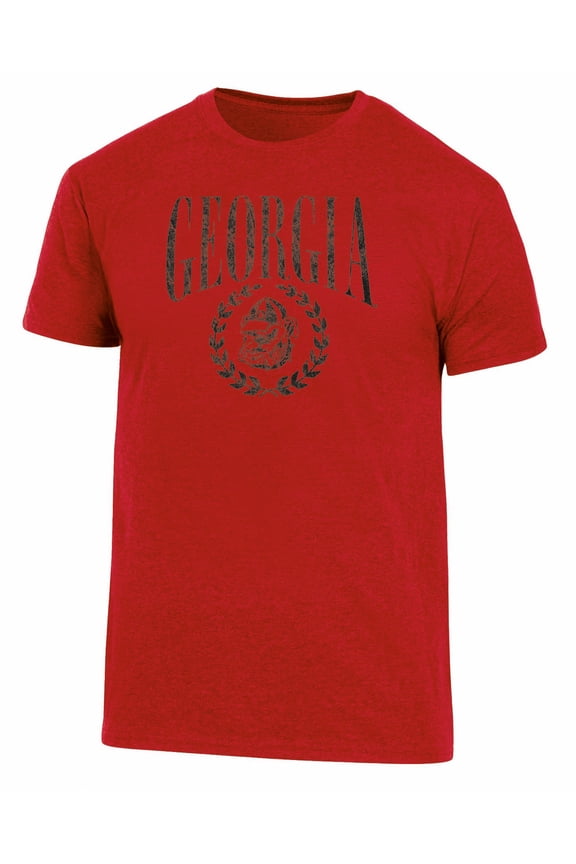 NCAA Men's Georgia Bulldogs Triblend Laurel Logo Tee