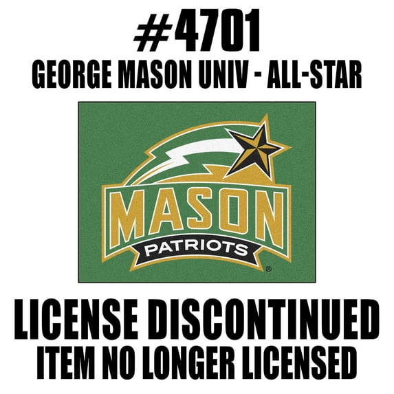 NCAA George Mason University Patriots All Star Non-Skid Mat Rectangular Area Rug