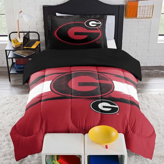 NCAA Georgia Bulldogs Officially Licensed Comforter & Sham set Twin/Twin XL