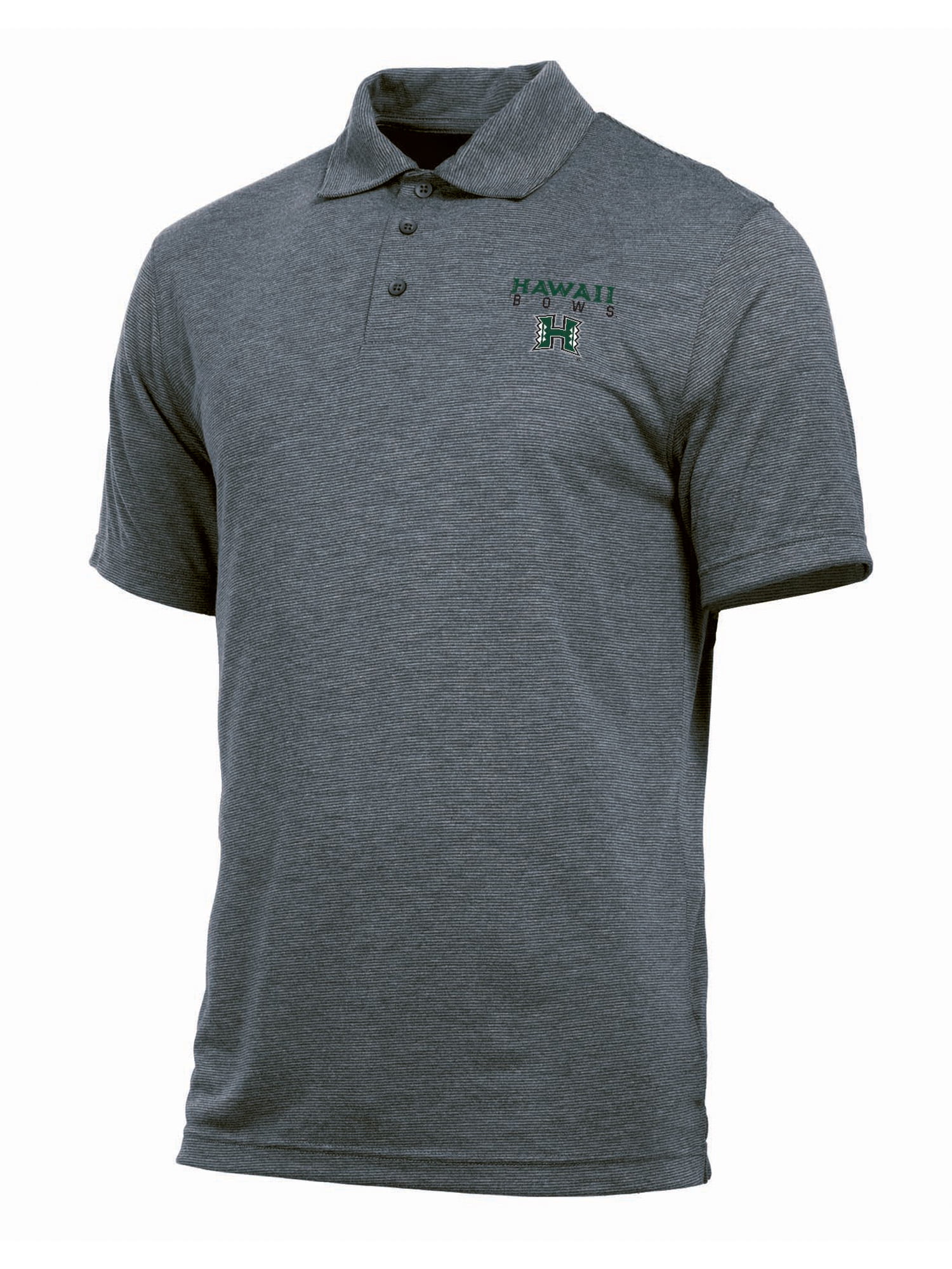 NCAA HAWAII WARRIORS Mens Grey Color Synthetic POLO Striped