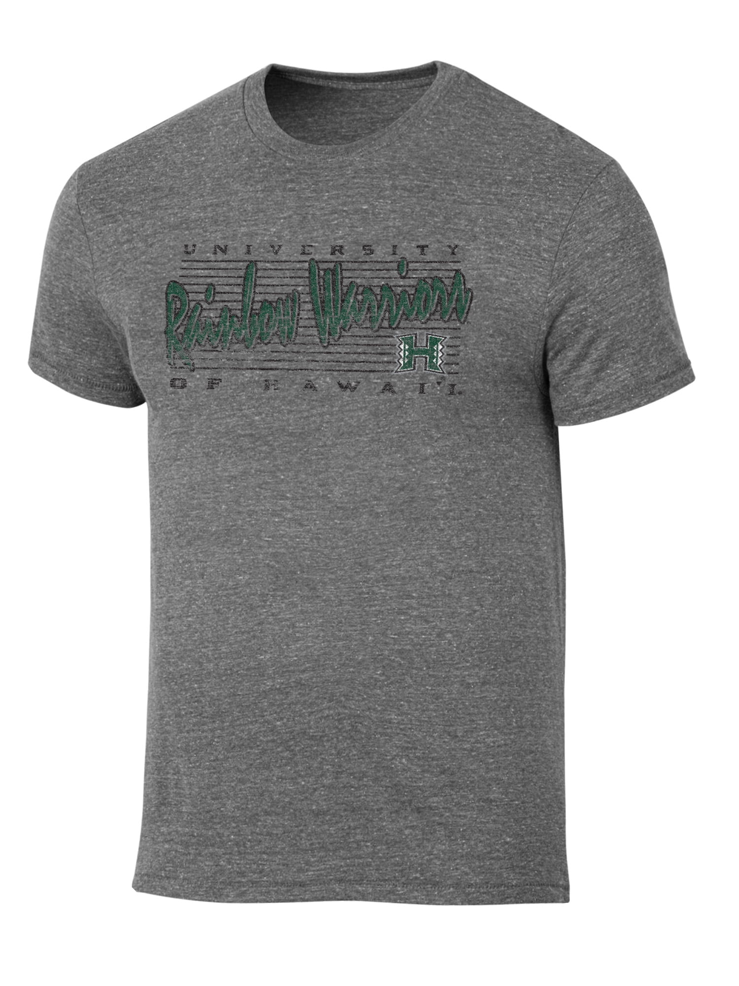 NCAA Hawaii Warriors Mens Grey Color Triblend Crew Short Sleeve Tee