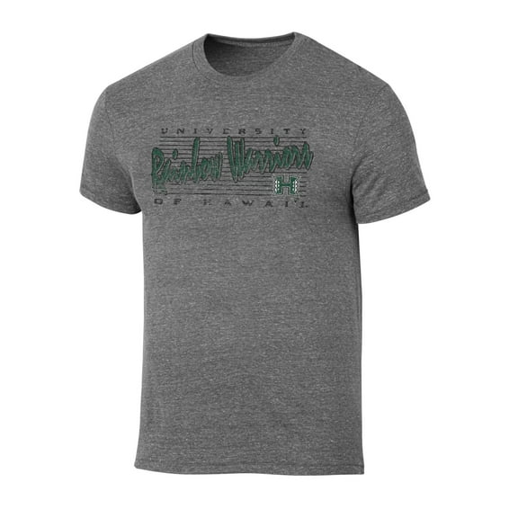 NCAA Hawaii Warriors Mens Grey Color Triblend Crew Short Sleeve Tee