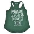 thumbnail image 1 of NCAA Hawaii Warriors Peace Love Green Tank Top Racerback Womens Ladies XLarge, 1 of 1