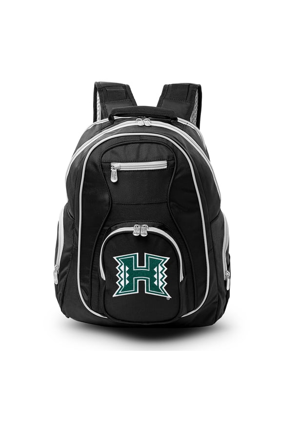 NCAA Hawaii Warriors Premium Laptop Backpack with Colored Trim