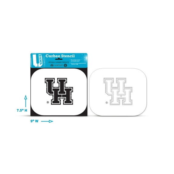NCAA Houston Cougars Collegiate 'UH' Curbee Stencil