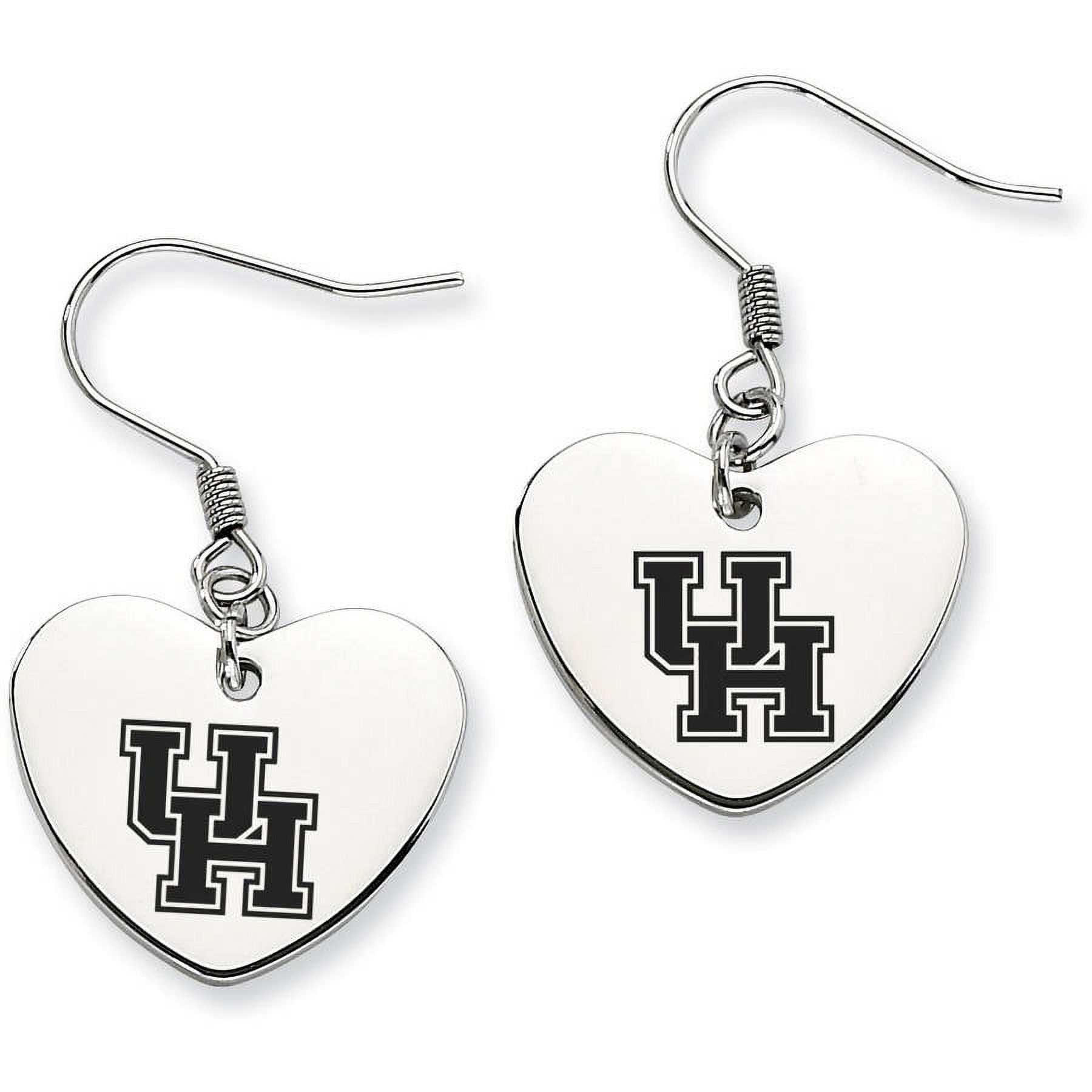 Siskiyou Sports NCAA Heart Dangle Earrings - Hypoallergenic, Team Logo, 1 1/8 Inch
