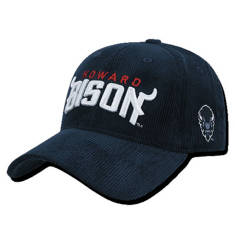 NCAA Howard University Bison Structured Corduroy Baseball Caps Hats Navy - image 1 of 2