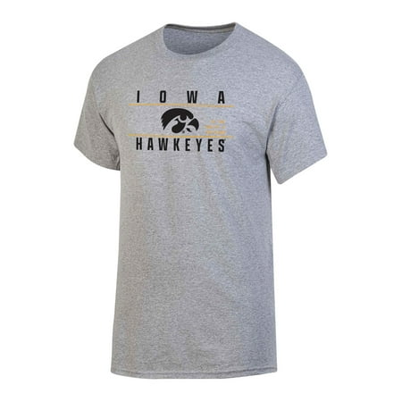 Florida State Seminoles NCAA Men's Iowa Hawkeyes Gray Bar Logo Crewneck Tee