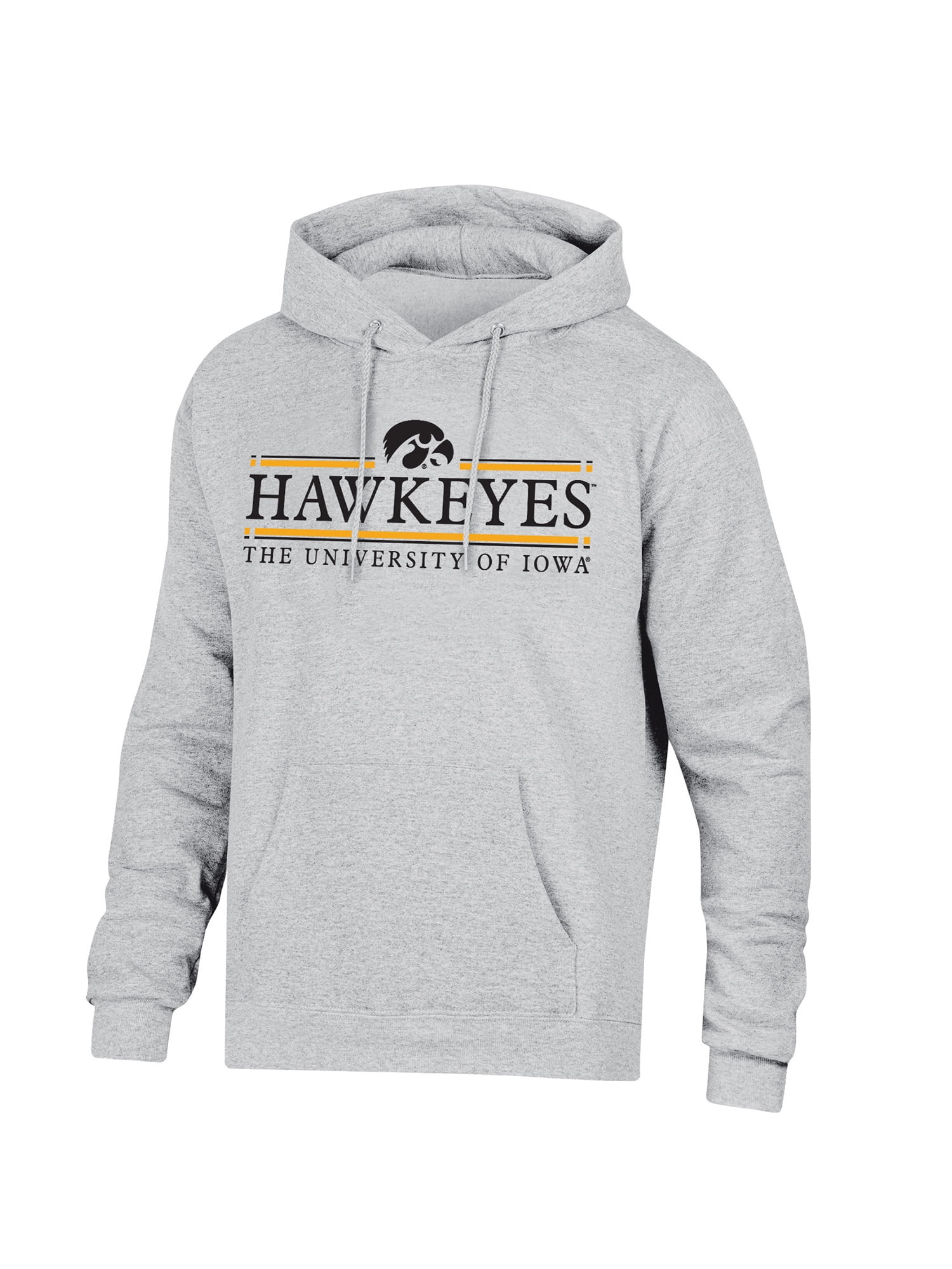 NCAA Men’s Ash Heather Team Bar Logo Fleece Hoodie Sweatshirt