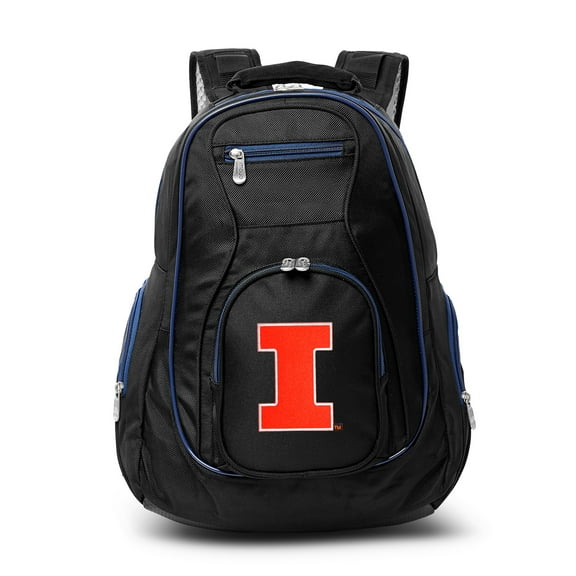 NCAA Illinois Fighting Illini Premium Laptop Backpack with Colored Trim