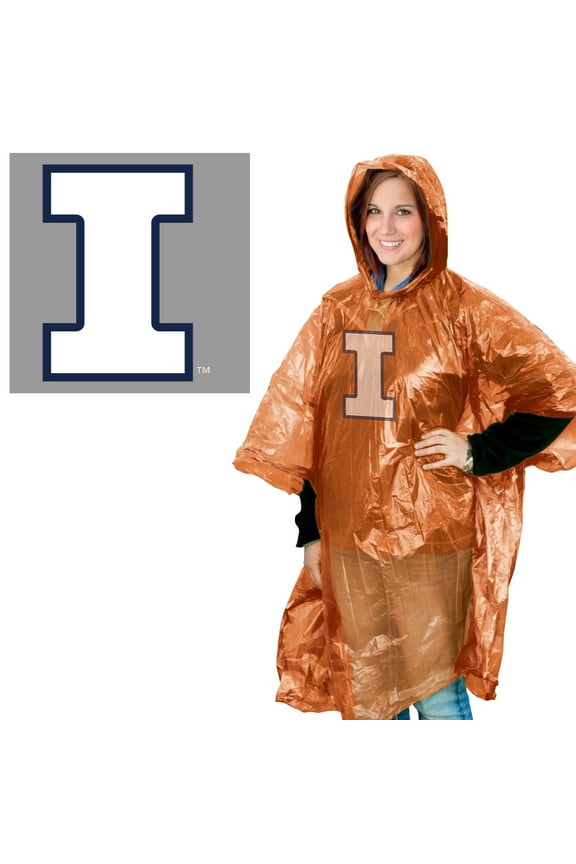 NCAA Illinois Prime Rain Poncho