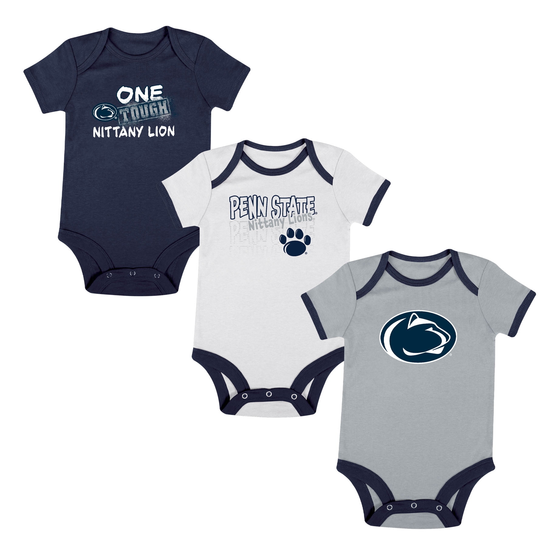 NCAA Penn State Nittany Lions Infant & Toddler Onesies, 3-Pack