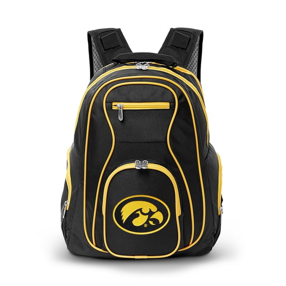 NCAA Iowa Hawkeyes Premium Laptop Backpack with Colored Trim