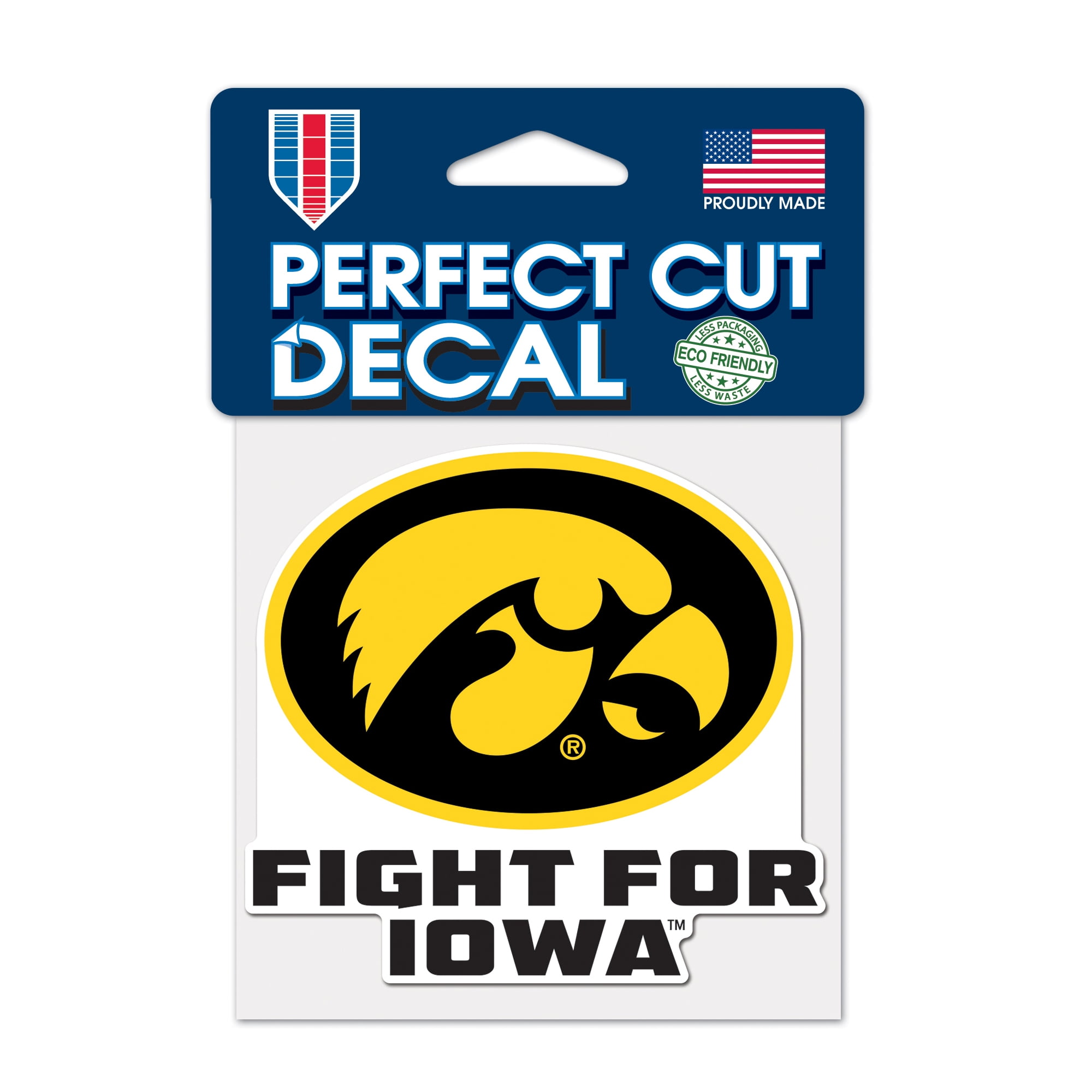 NCAA Iowa Hawkeyes Slogan 4" x 4" Perfect Cut Decal