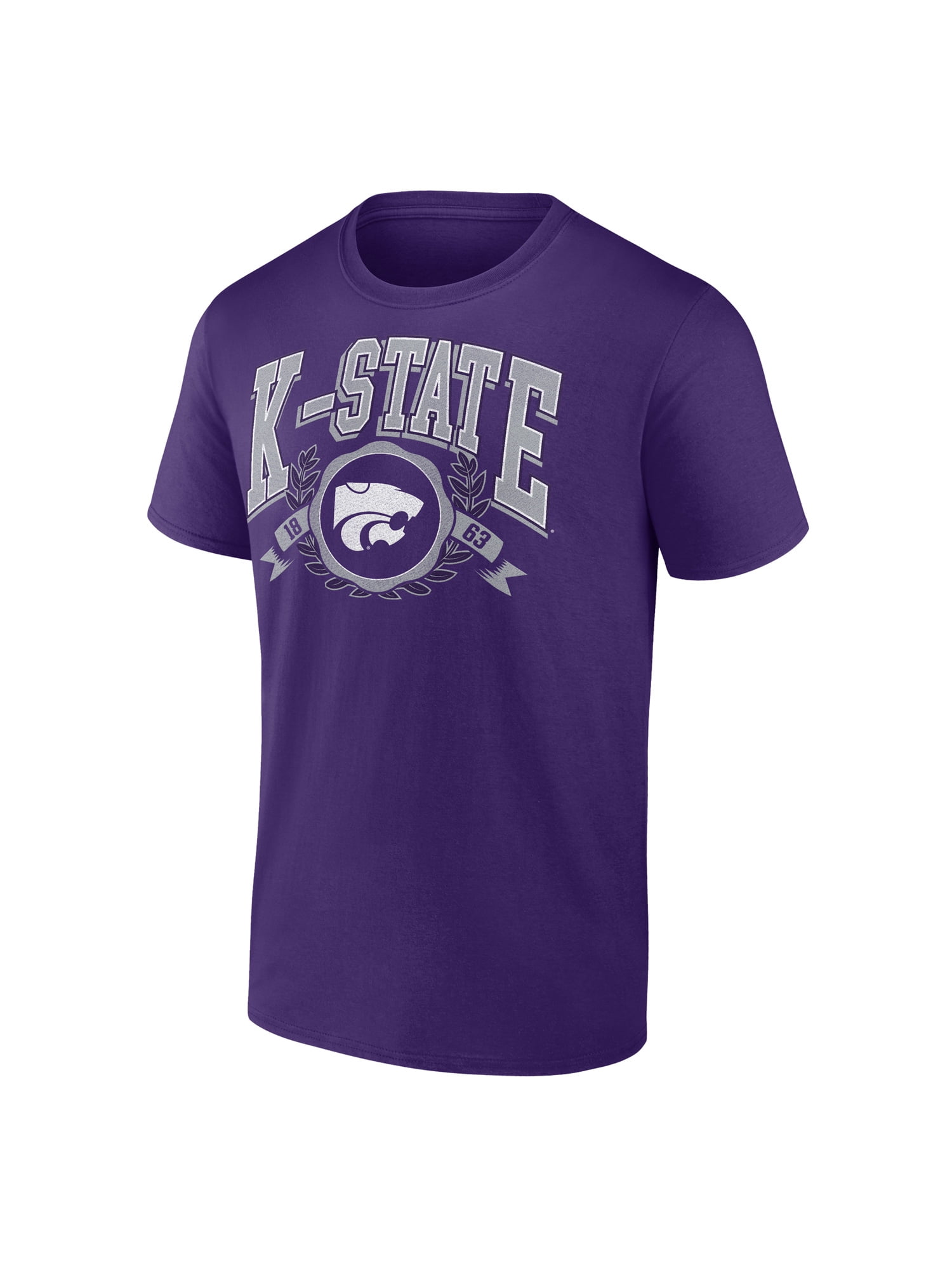 NCAA Kansas State Wildcats Men's Cotton Purple Short Sleeve T-Shirt