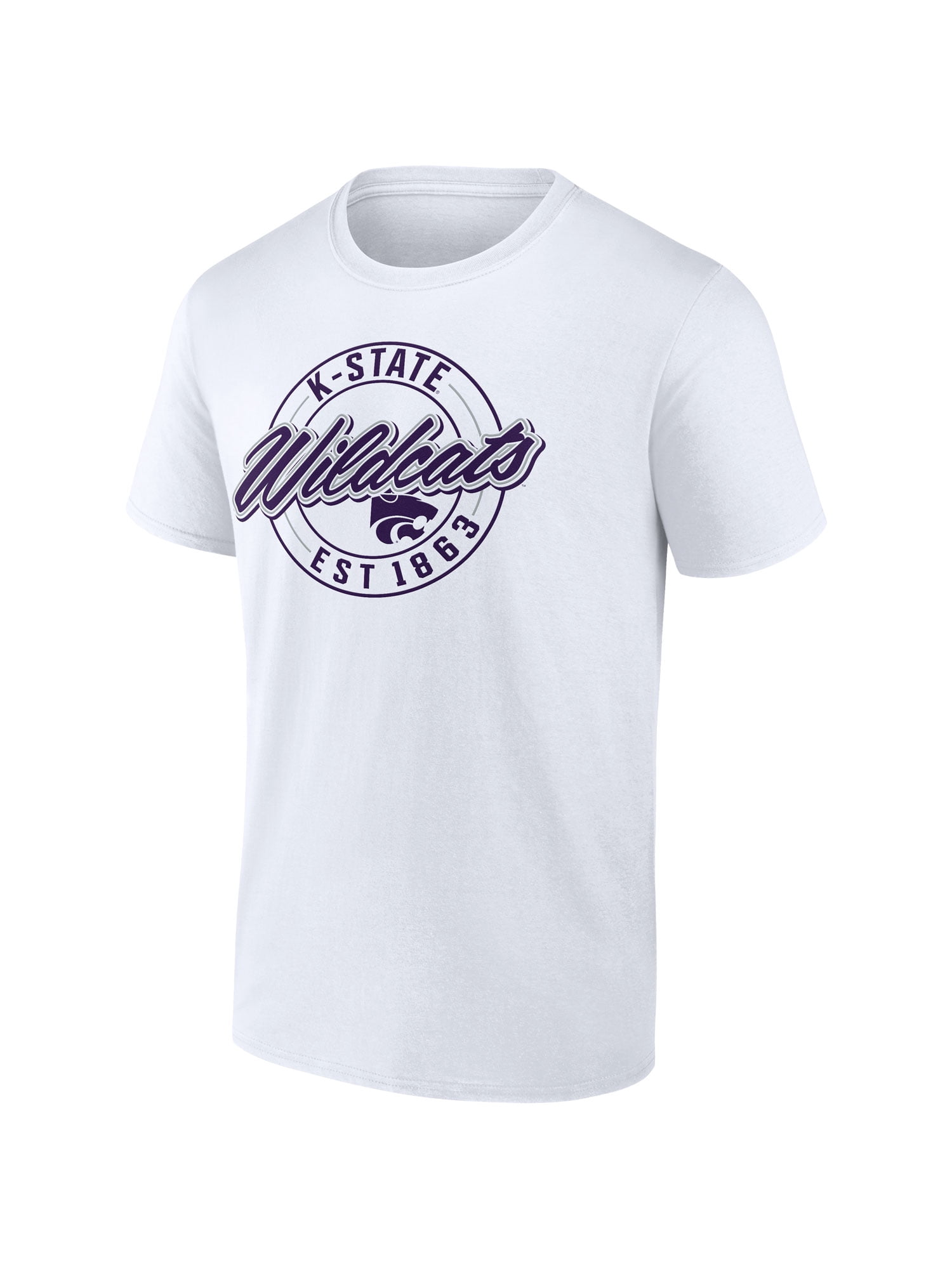 NCAA Kansas State Wildcats Men's Cotton White Short Sleeve T-Shirt