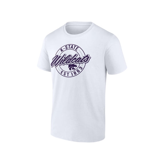 NCAA Kansas State Wildcats Men's Cotton White Short Sleeve T-Shirt