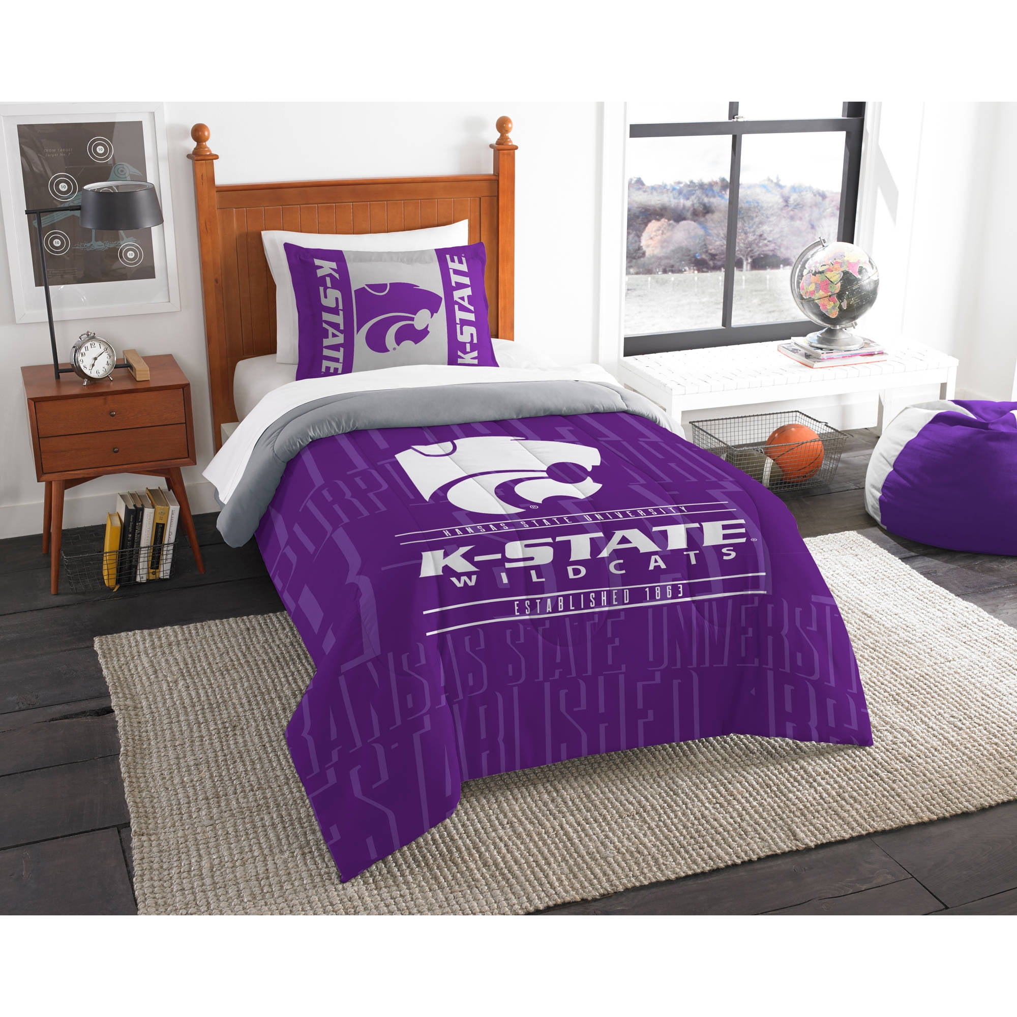 NCAA Kansas State Wildcats "Modern Take" Bedding Comforter Set
