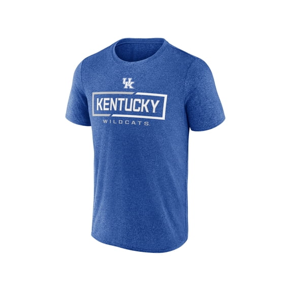 NCAA Kentucky Wildcats Men's Synthetic Blue Heather Short Sleeve T-Shirt