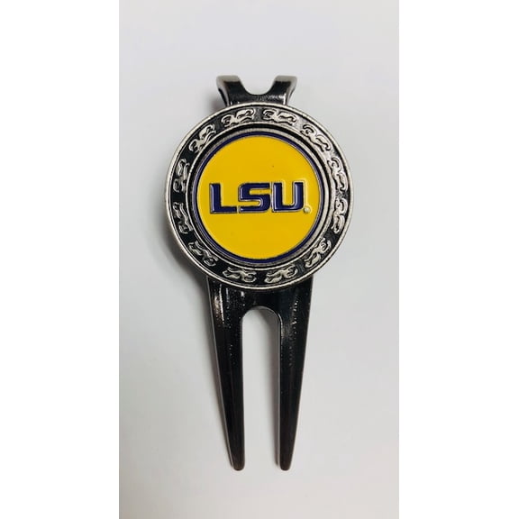 NCAA LSU Tigers Golf Divot Tool (Belt Clip Style)
