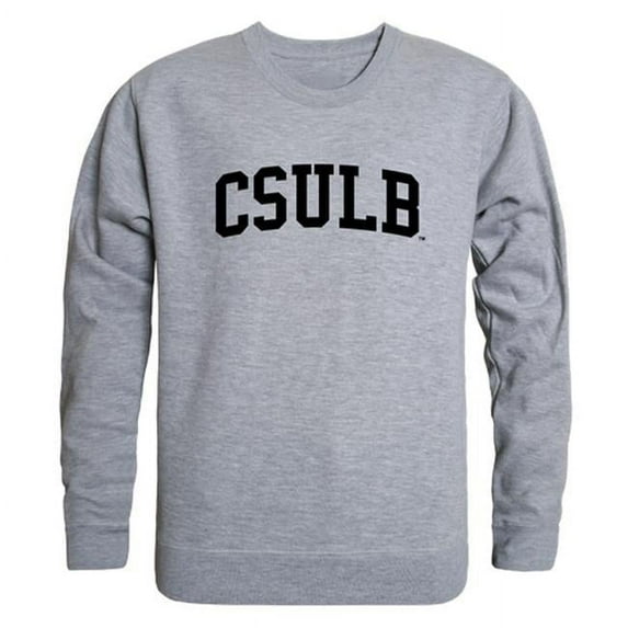 NCAA Long Beach State The Beach GameDay Crewneck T-Shirt, Heather Gray - Large