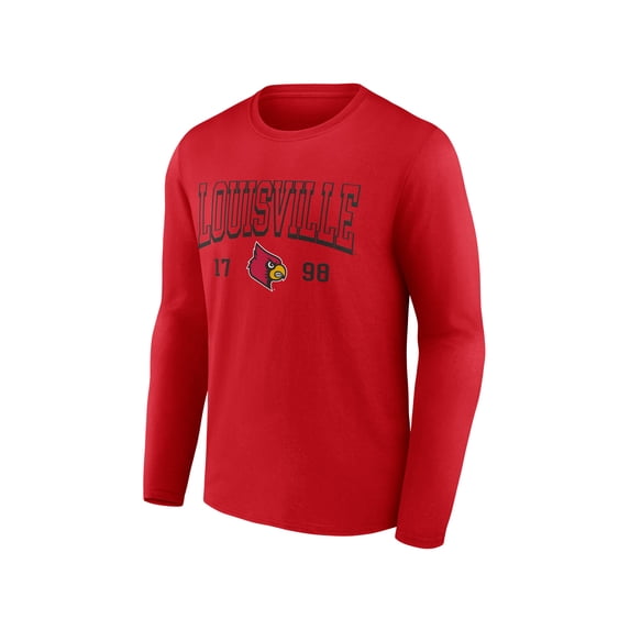 NCAA Louisville Cardinals Men's Cotton Red Long Sleeve T-Shirt