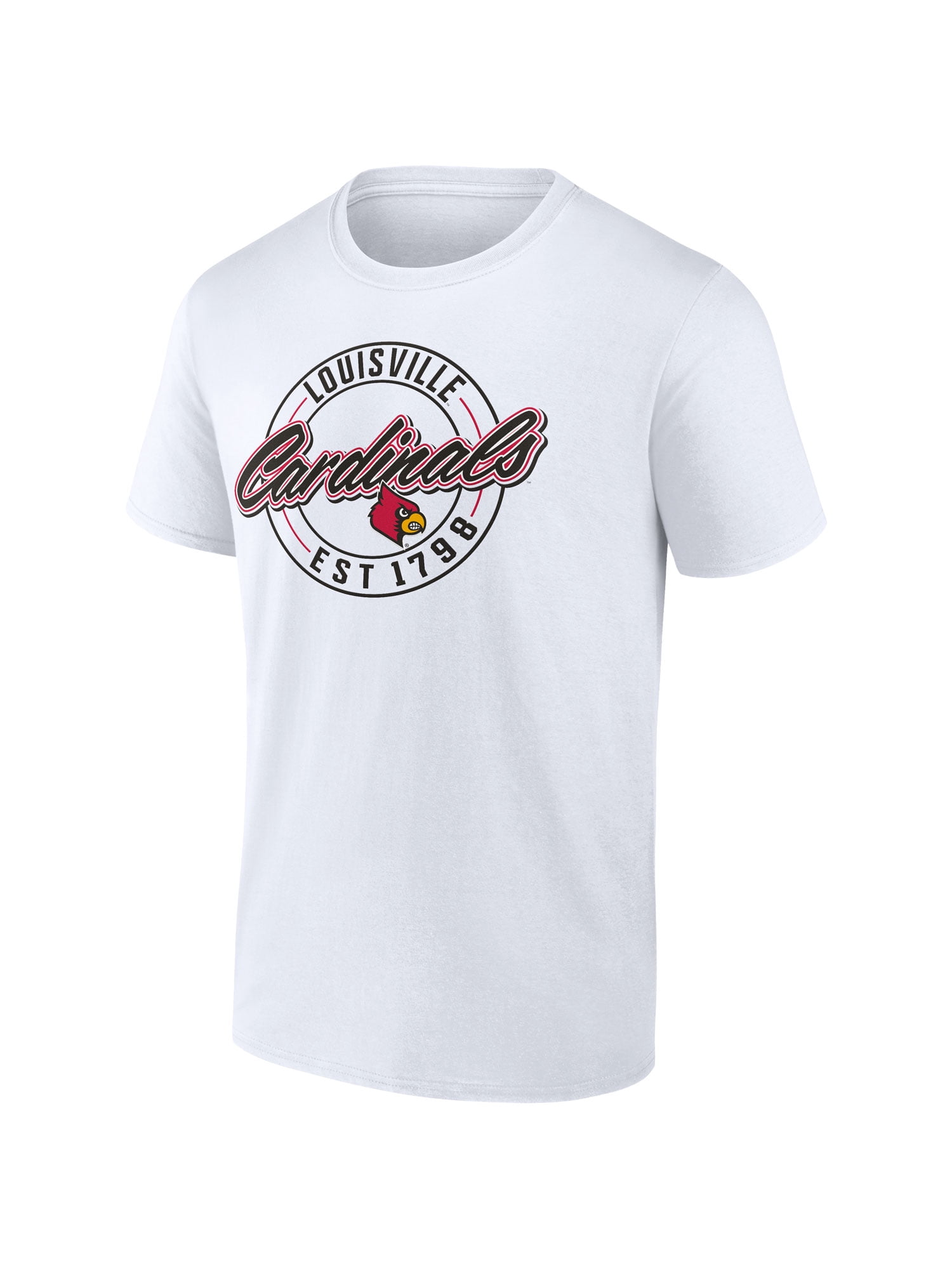 NCAA Louisville Cardinals Men's Cotton White Short Sleeve T-Shirt