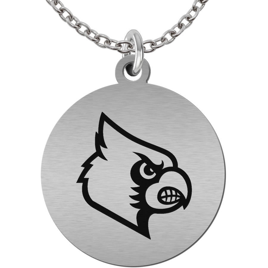 NCAA Louisville Cardinals Stainless Steel 19mm Disc Necklace 