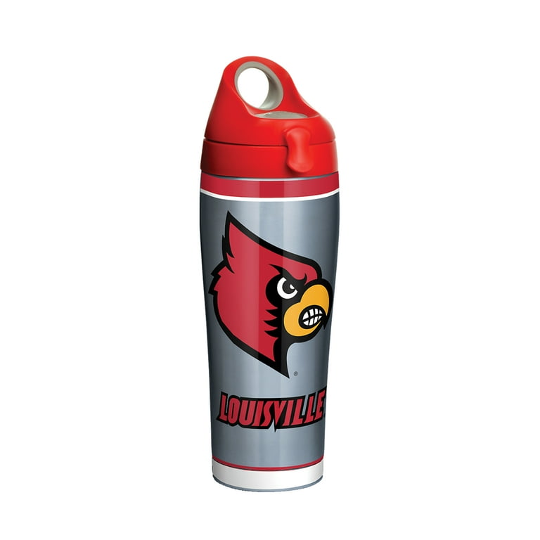 NCAA Louisville Cardinals Tradition 24 oz Stainless Steel Water Bottle with  lid 