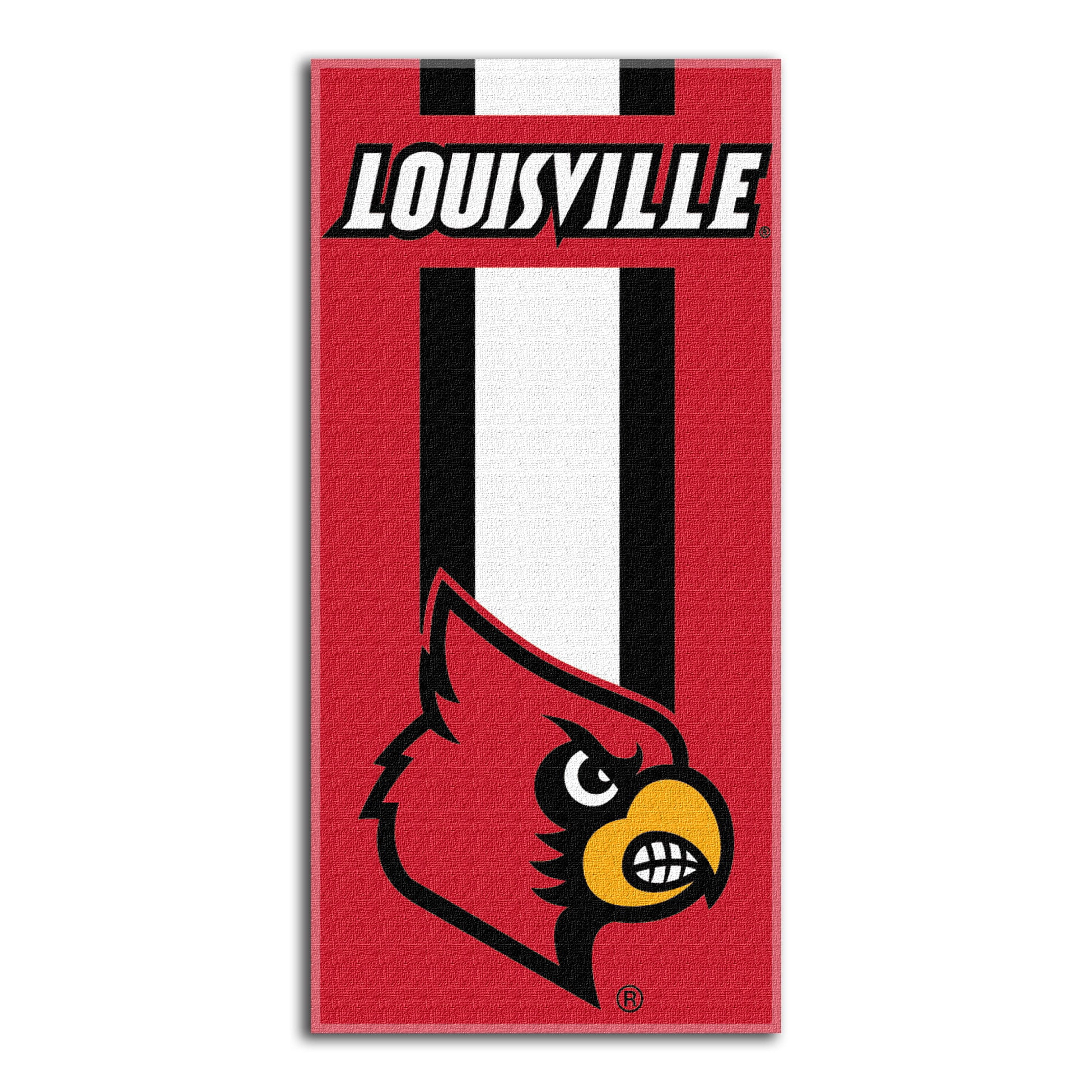 NCAA Louisville Cardinals Zone Read 30 x 60 Beach Towel