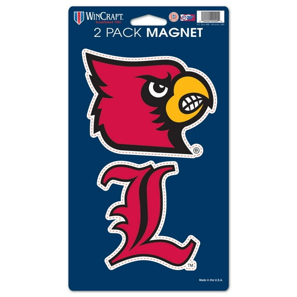 NCAA Louisville Slogan 2 Pack Magnet