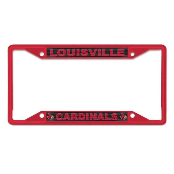NCAA Louisville Team Colored Small Over Small License Plate Frame