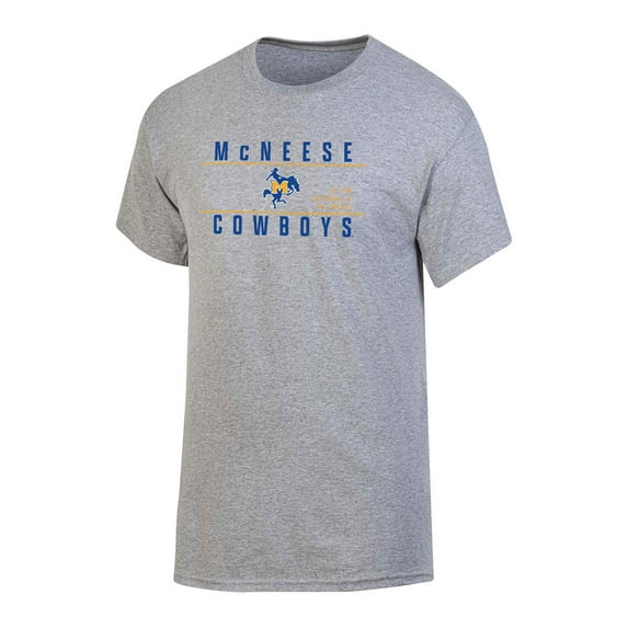 NCAA MCNEESE ST COWBOYS Mens Grey Color Cotton SS TEE Bar OPP