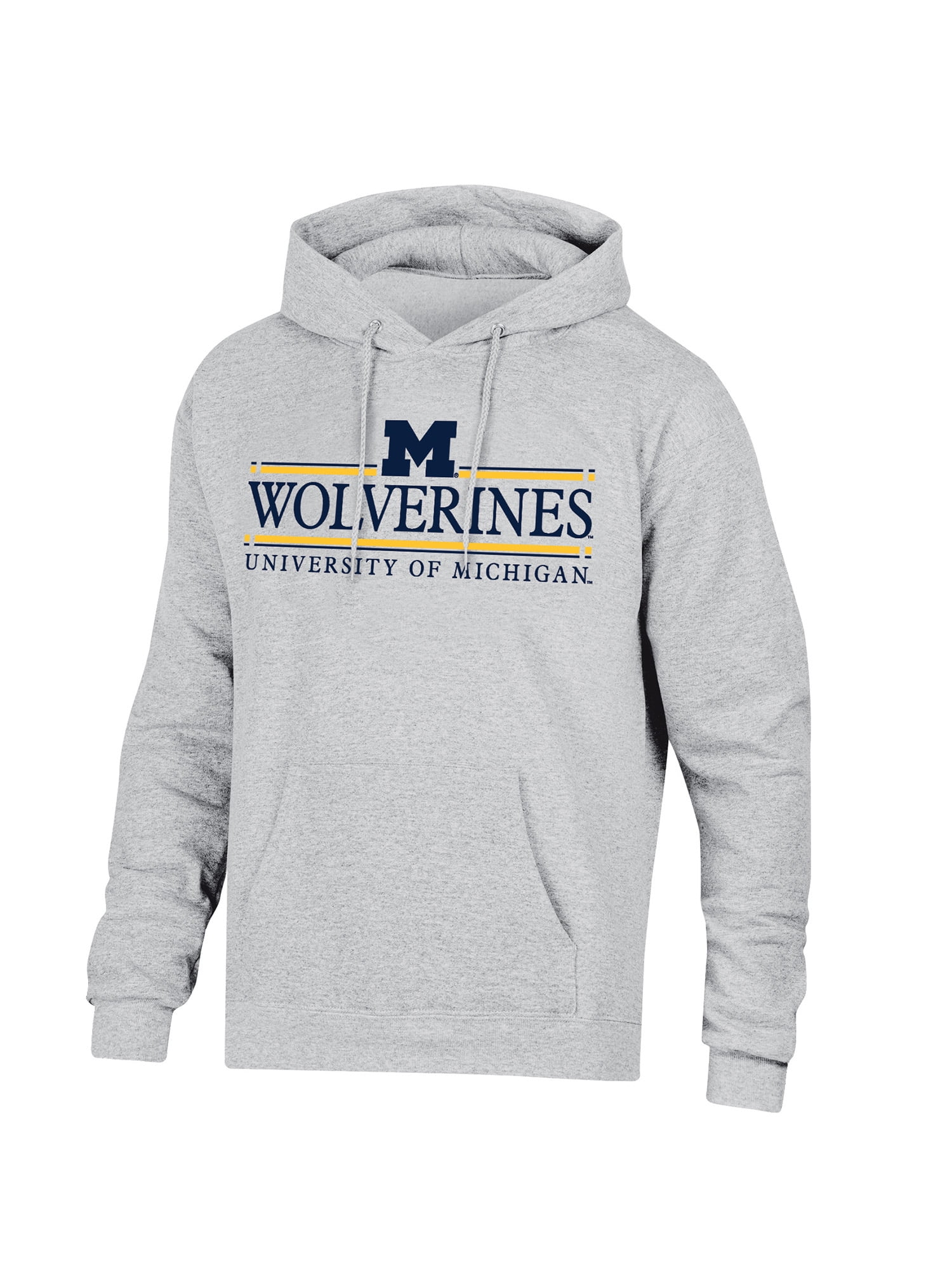 NCAA Men’s Ash Heather Team Bar Logo Fleece Hoodie Sweatshirt