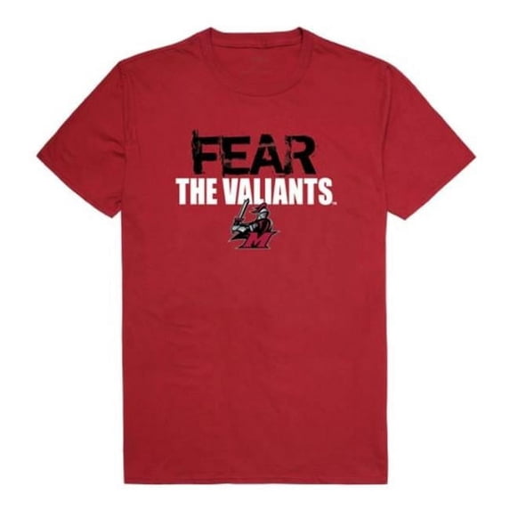 NCAA Manhattanville College Valiants Fear T-Shirt, Cardinal - Large