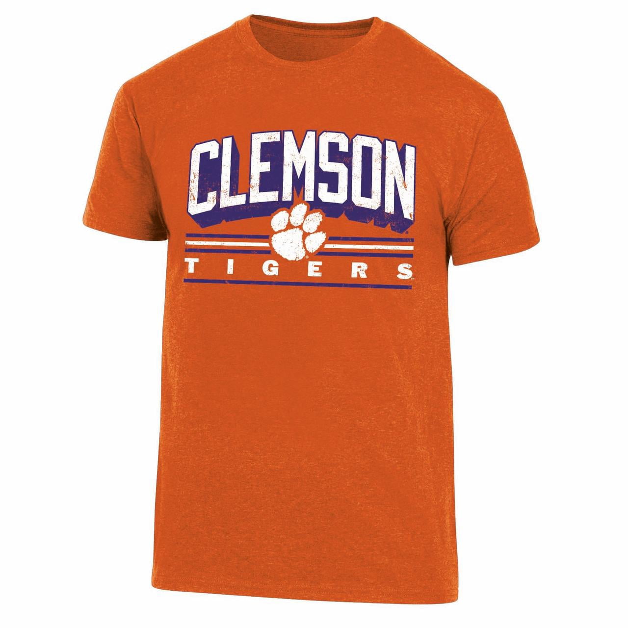 Mens NCAA Clemson Tigers Triblend 3-D Graphic T-Shirt