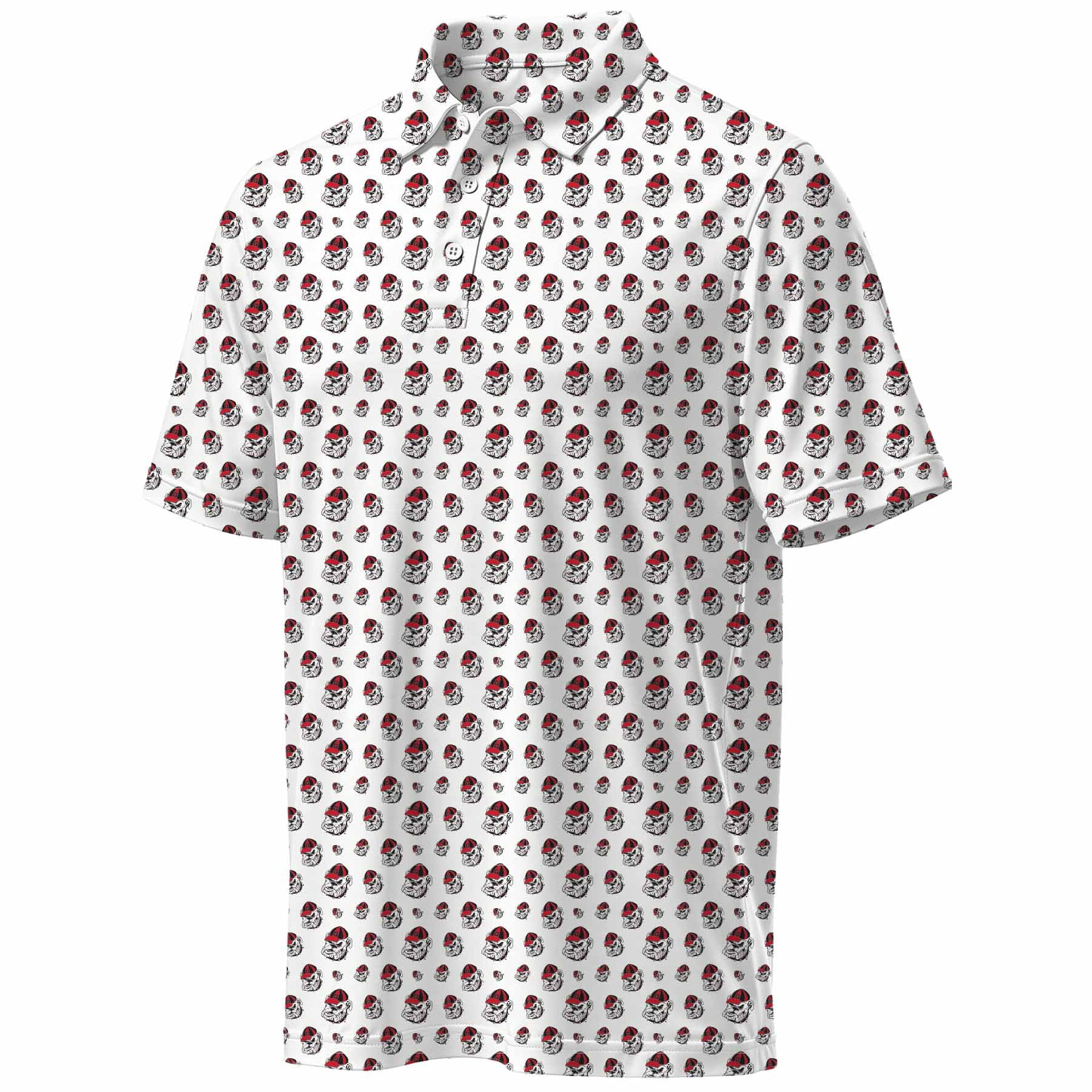 NCAA Mens Georgia Bulldogs All Over Print Polo