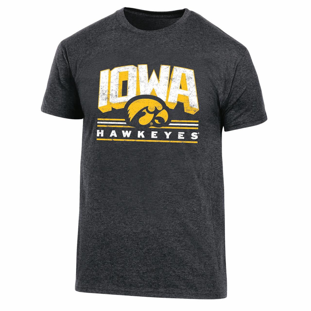Mens NCAA Iowa Hawkeyes Triblend 3-D Graphic T-Shirt