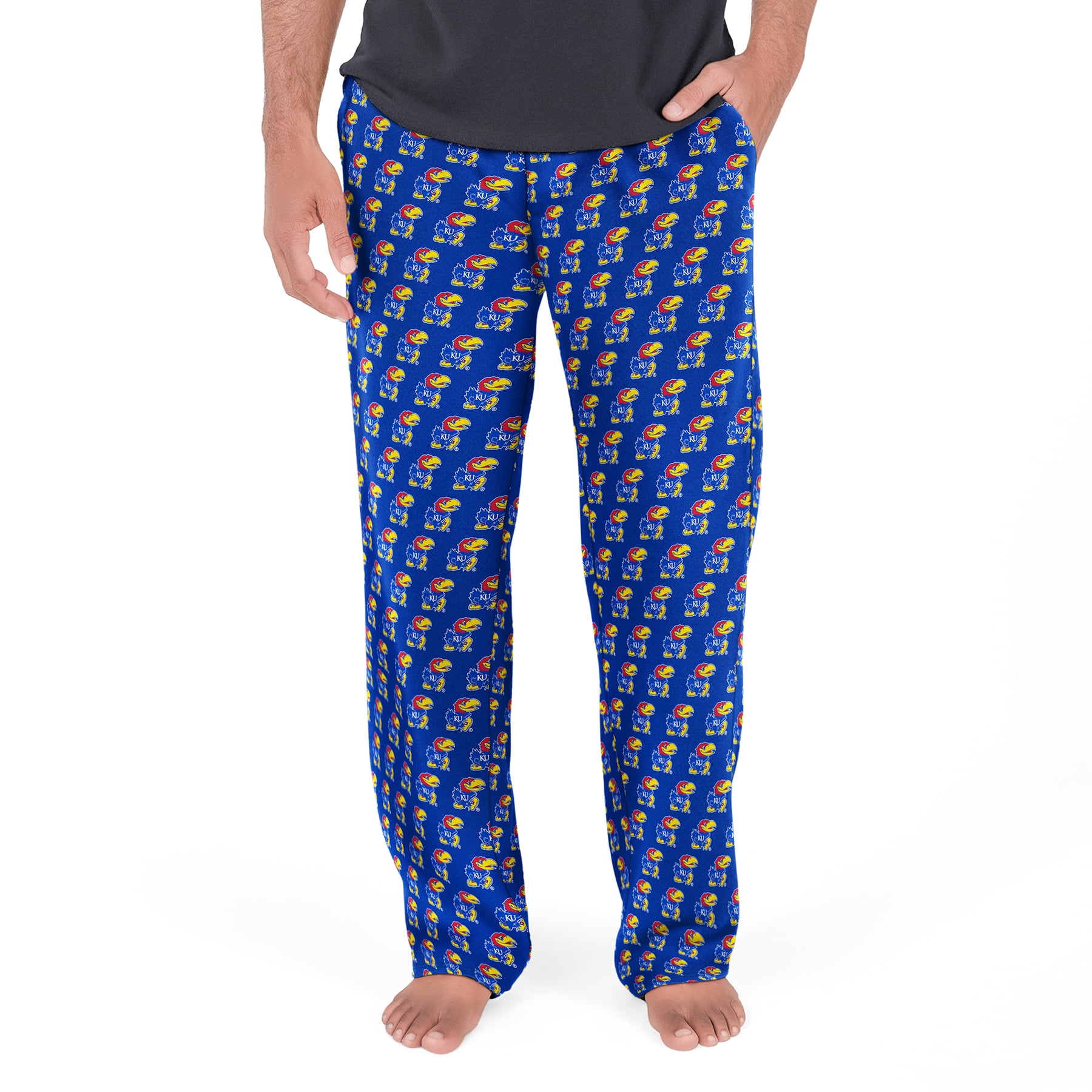 NCAA Mens Kansas Jayhawks All Over Print Pajama Pants