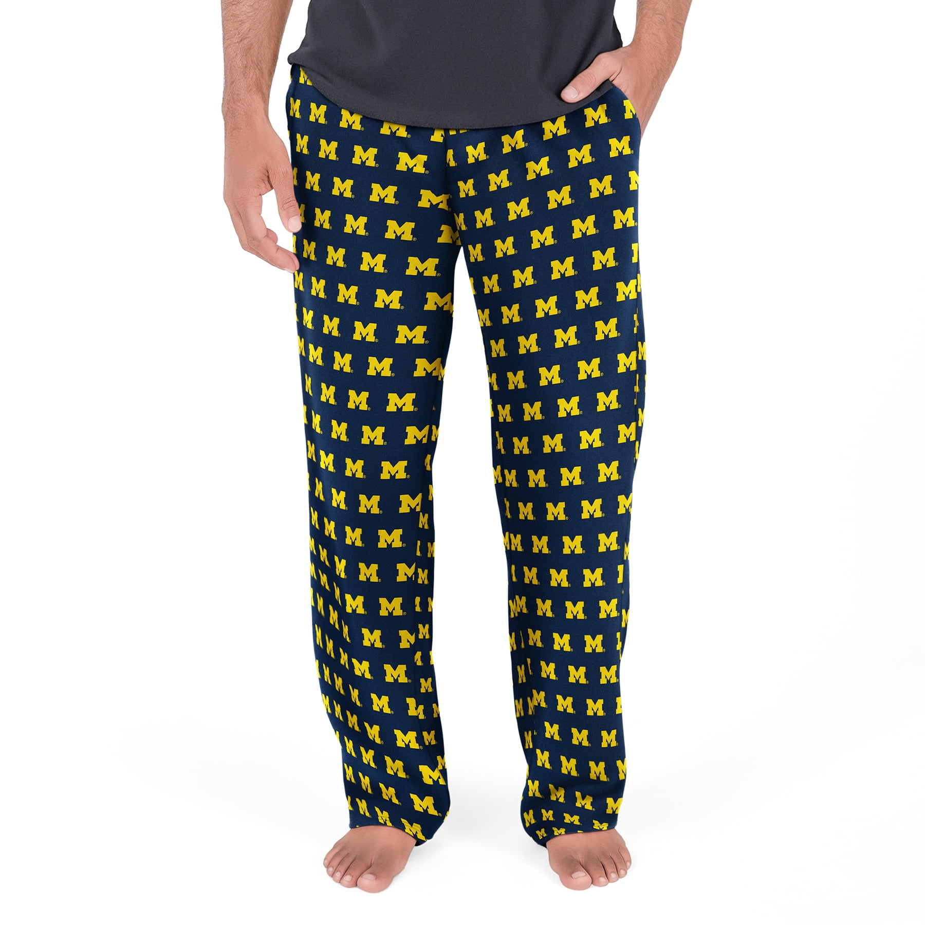 NCAA Mens Michigan Wolverines All Over Print Pajama Pants