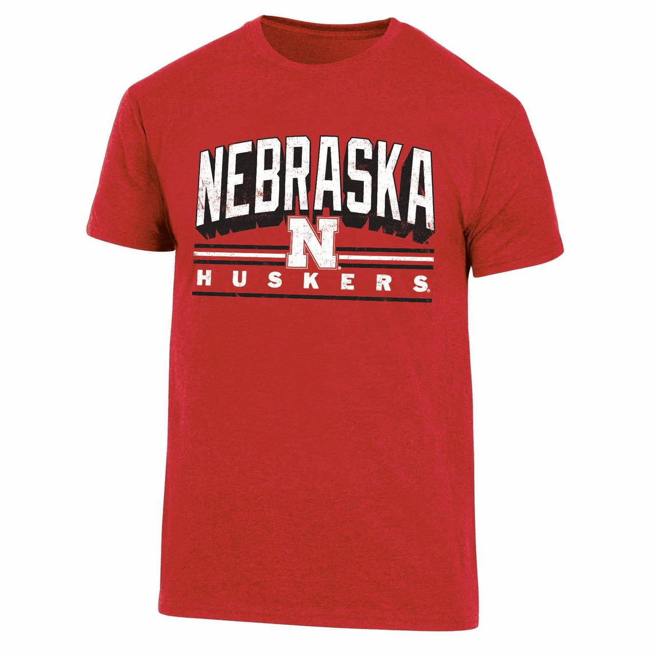 Mens NCAA Nebraska Huskers Triblend 3-D Graphic T-Shirt