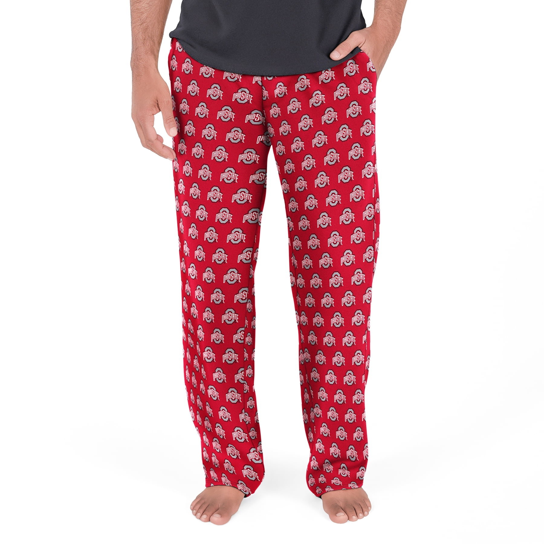 NCAA Mens Ohio State Buckeyes All Over Print Pajama Pants