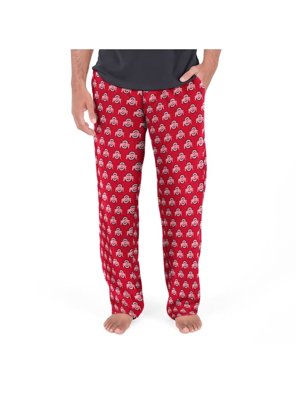 NCAA Mens Ohio State Buckeyes All Over Print Pajama Pants