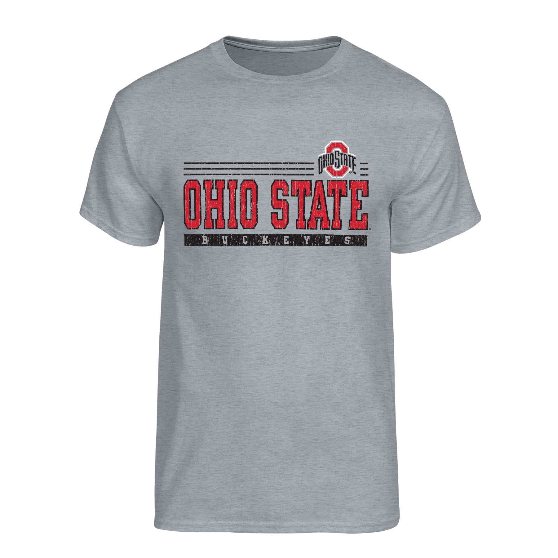 NCAA Men's Ohio State Buckeyes Heather Gray Logo T-Shirt