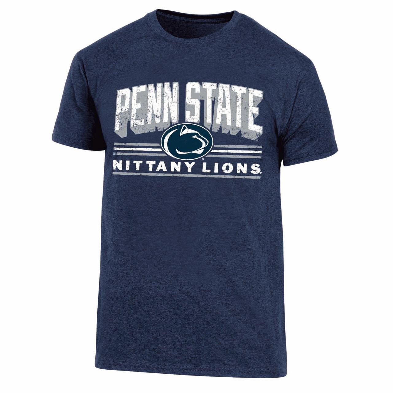 Mens NCAA Penn State Nittany Lions Triblend 3-D Graphic T-Shirt