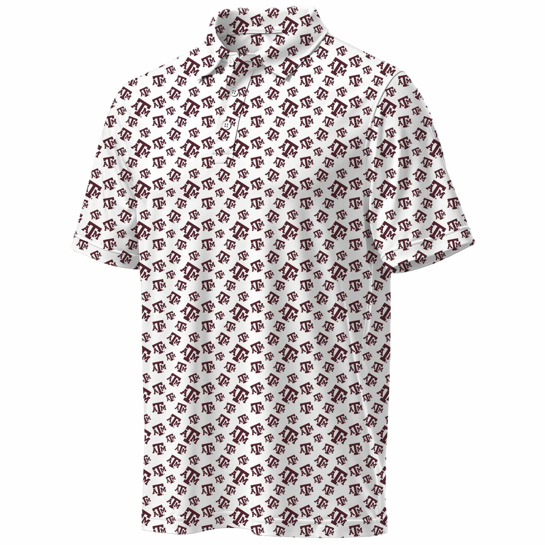 NCAA Mens Texas A&M Aggies All Over Print Polo