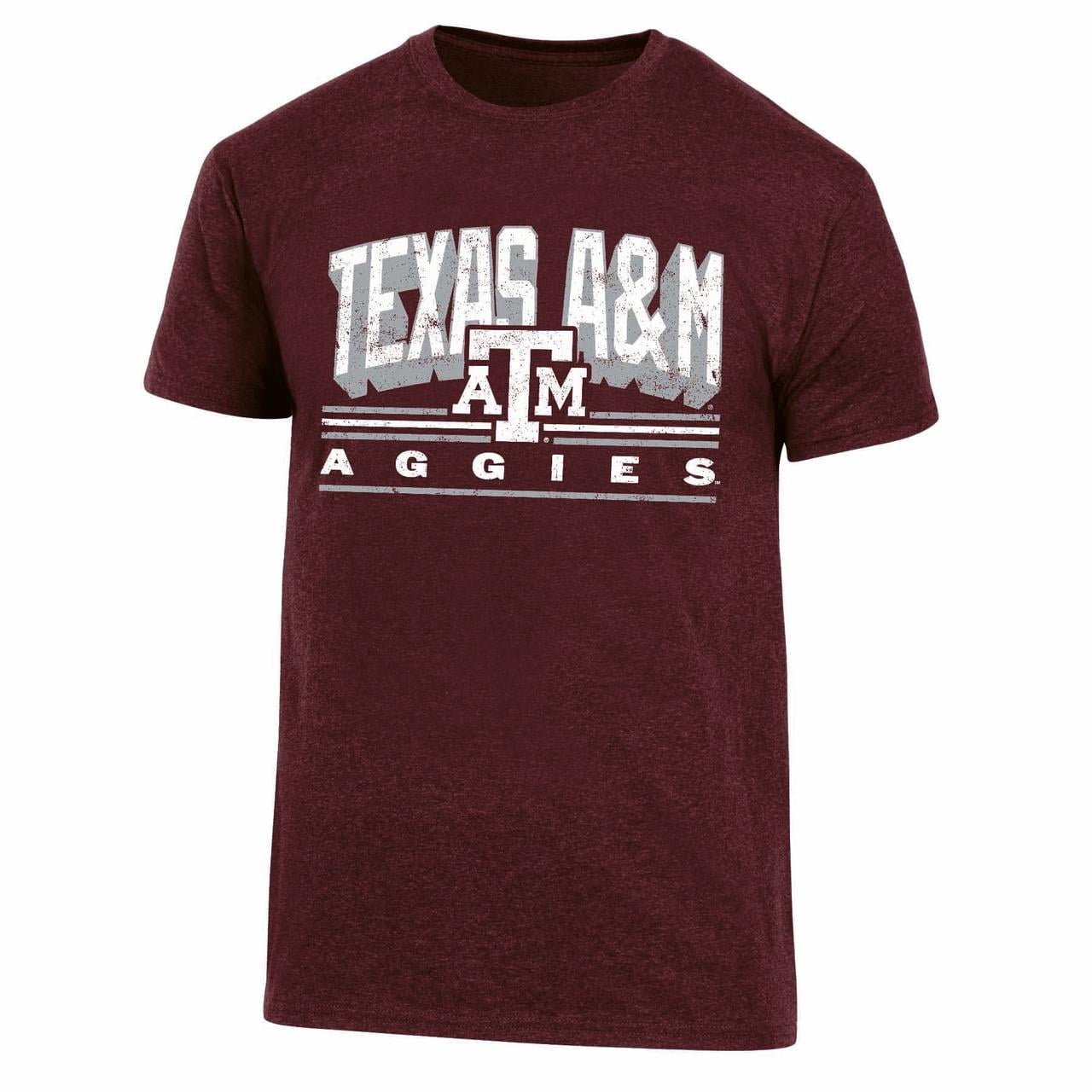 Mens NCAA Texas A&M Aggies Triblend 3-D Graphic T-Shirt