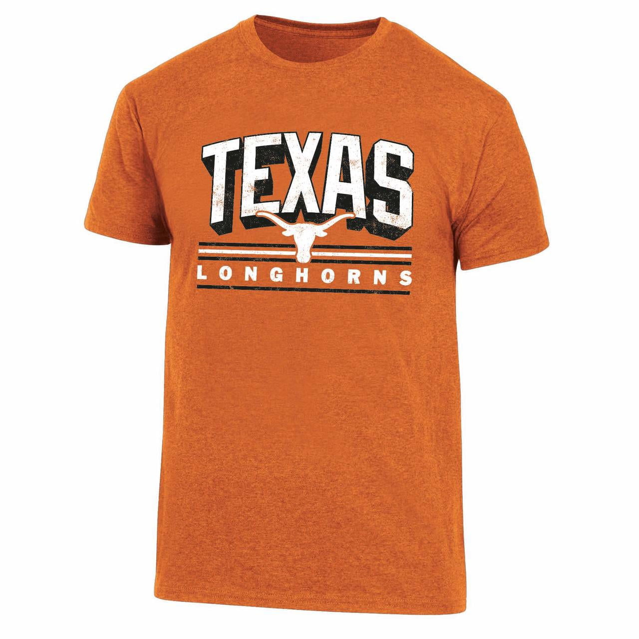 Mens NCAA Texas Longhorns Triblend 3-D Graphic T-Shirt