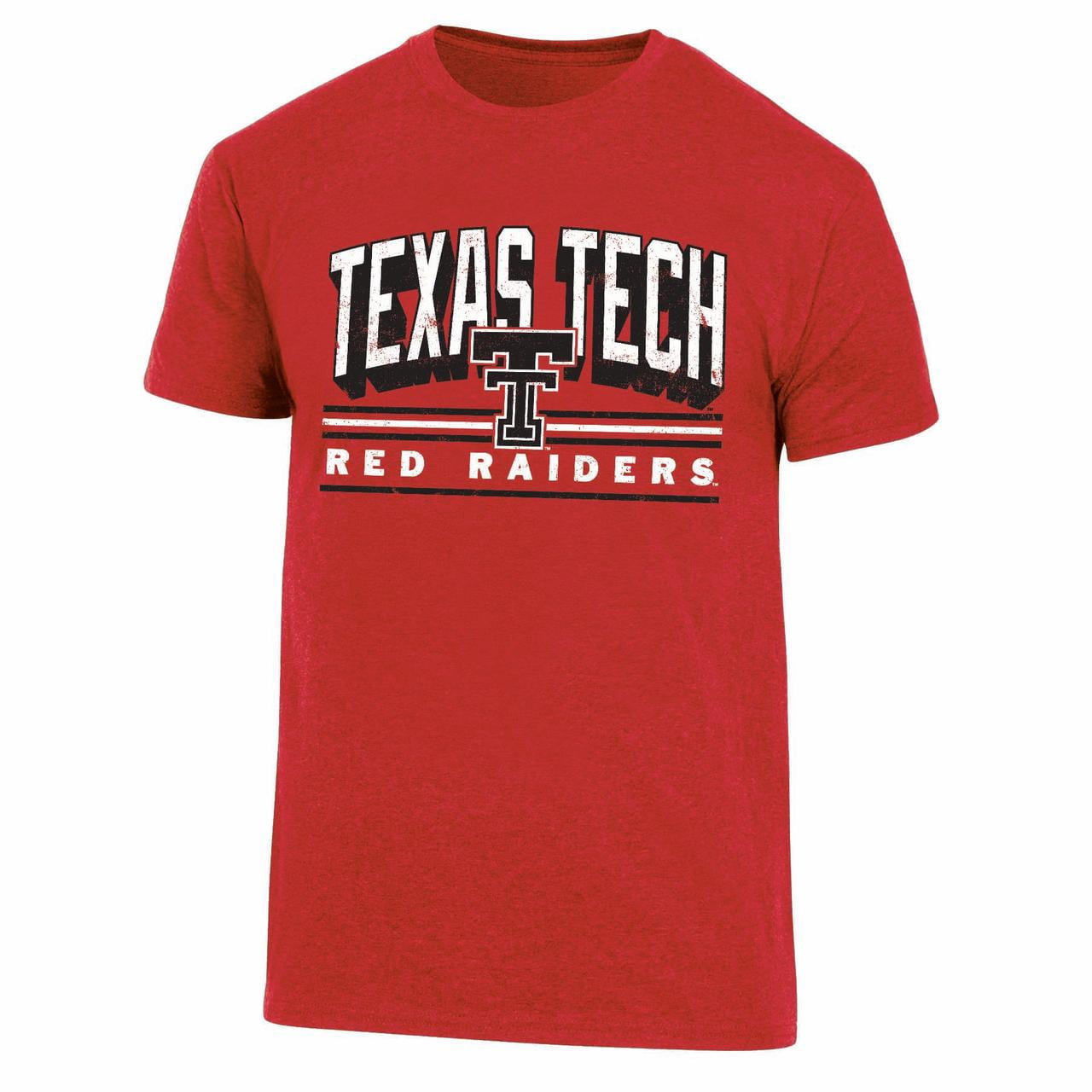 Mens NCAA Texas Tech Red Raiders Triblend 3-D Graphic T-Shirt
