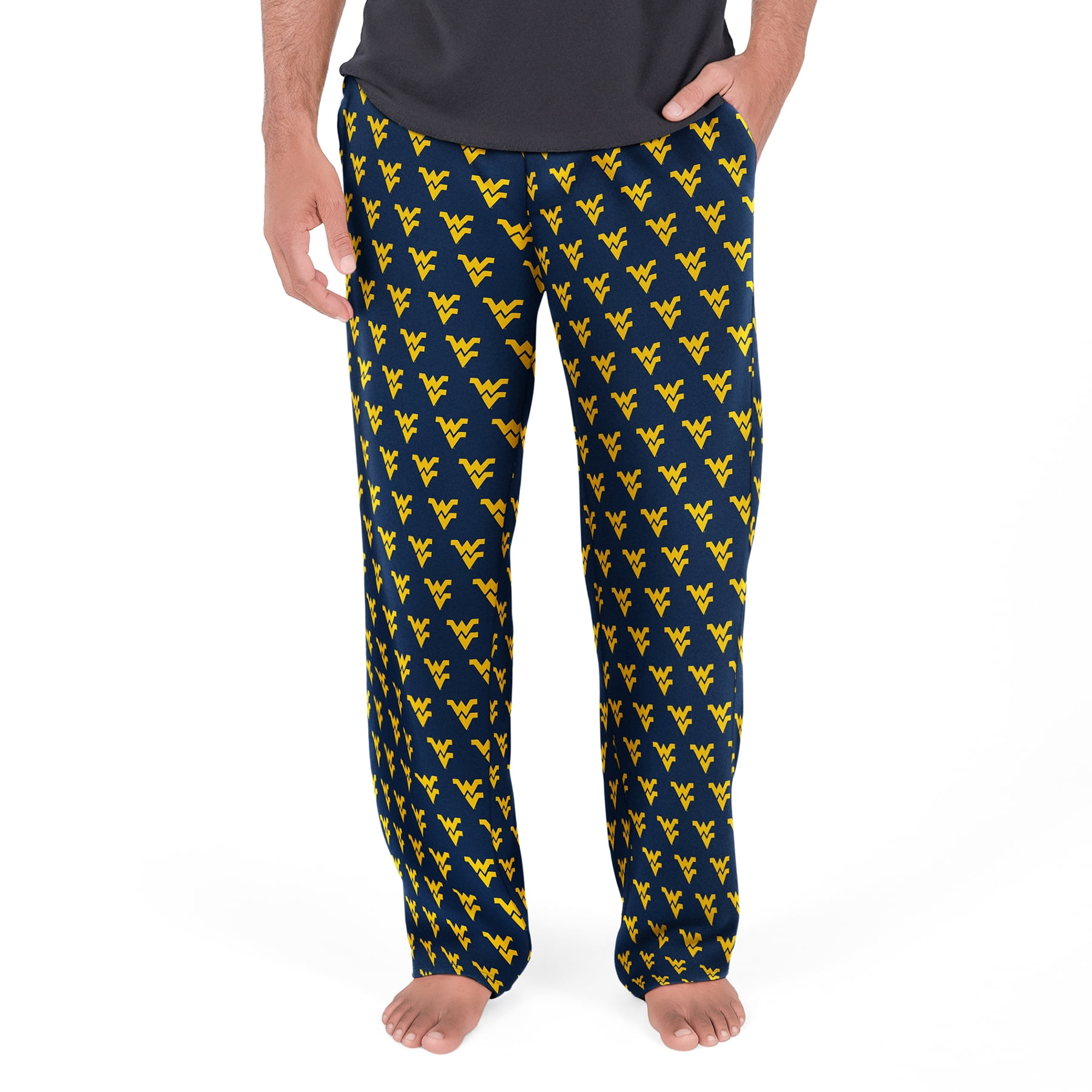 NCAA Mens West Virginia Mountaineers All Over Print Pajama Pants